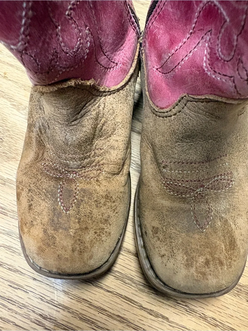 Shyanne Kids Brown and Pink Western Zip Boots
